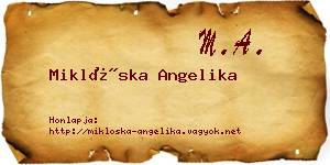 Miklóska Angelika névjegykártya